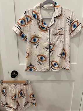 Brand new evil eye pj set in sz S